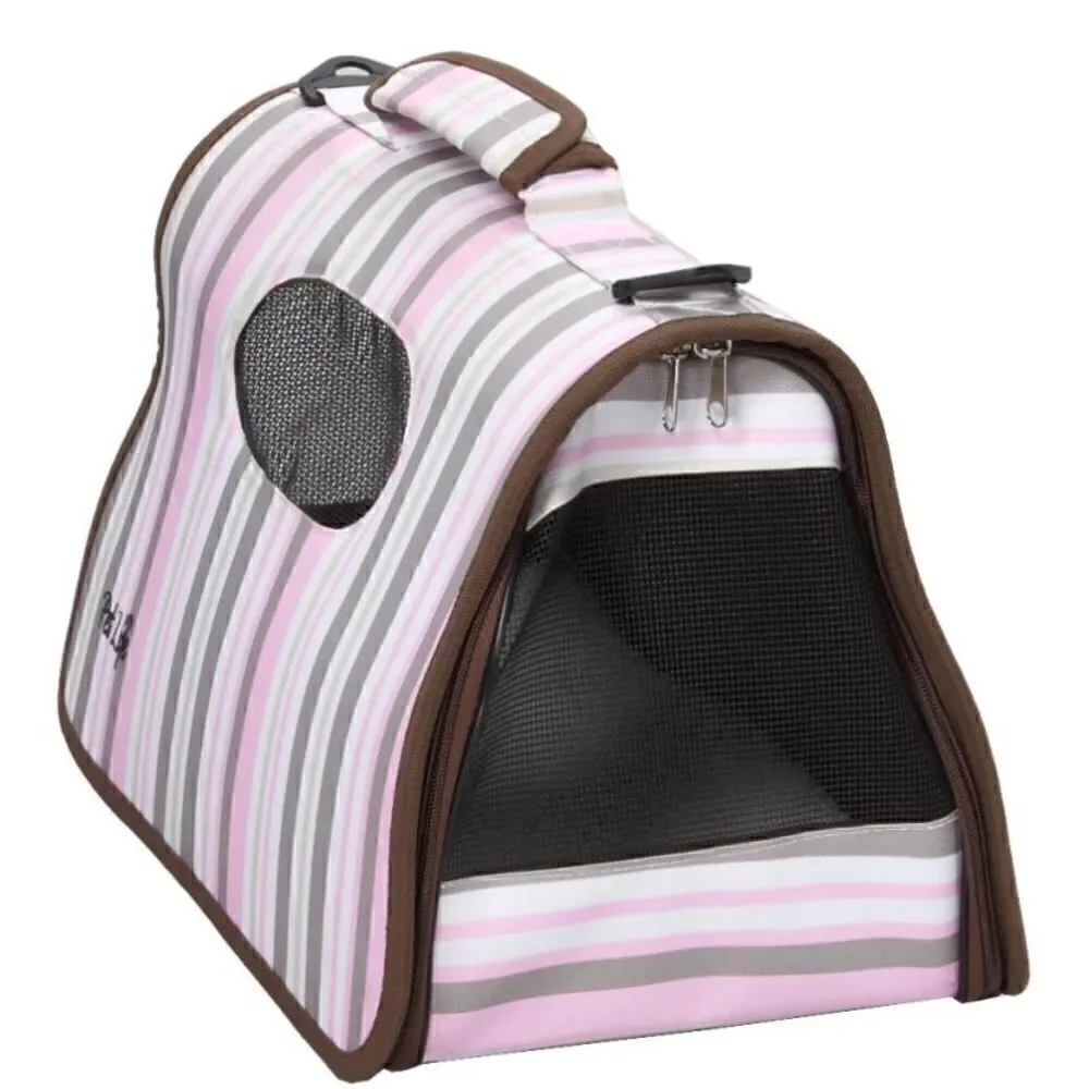 Pet Life ® 'Easy Folding' Zippered Folding Lightweight Pet Dog Crate Carrier